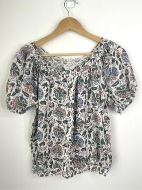Lucky Brand Multicolor Floral Womens Blouse size medium